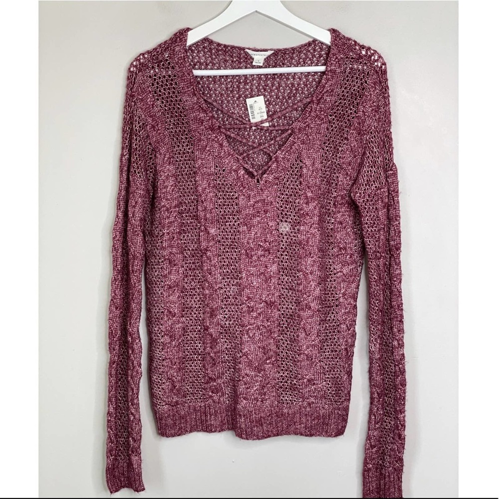 AEROPOSTALE | NWT Lace Front Knit Sweater | S
